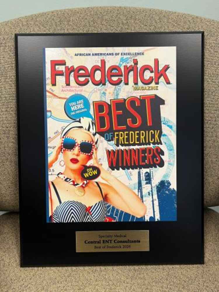 Central ENT Consultants wins in the Specialty Medical Practice category for the Best of Frederick 2026